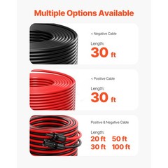 Uimoso 30FT Solar Panel Extension Wire with Female & Male Connectors 10AWG 1Pair