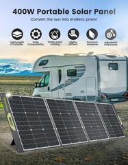 Greenmagic Portable 400 Watt Solar Panel, 39V 400W Foldable Panel Solar Charg…