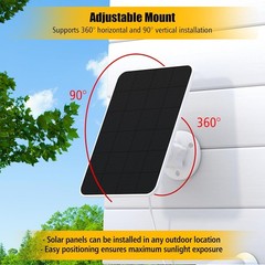 Solar Panel for eufy Camera,Security Camera,5V 4W Solar Panel for eufyCam 2/2…