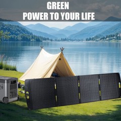 100/200W Foldable Monocrystalline Solar Panel Type-C/USB/DC For Camping RVs Boat