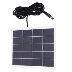 5V 3W 0.6A Mini Solar Panels, 3.1m Wire DC Connector Polycrystalline Solar Cell