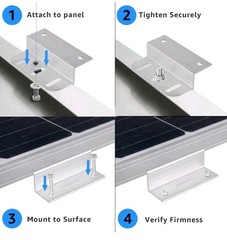HULKNPE Z Brackets Solar Panel Mounting Kit (16 Pack) – Heavy Duty Corrosion-…