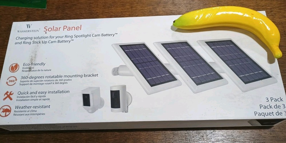 Wasserstein 3 Pack Solar Panels For Ring Spotlight Cam And Stick Up Cam Battery