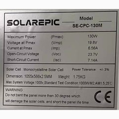 130W 18V Flexible Solar Panel Waterproof IP67 Monocrystalline Solar Cell Power