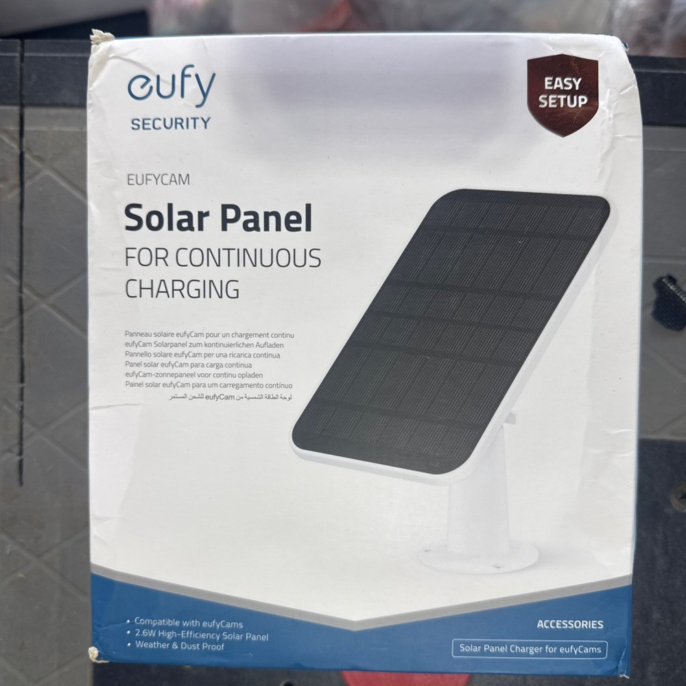 Eufy Security EufyCam Solar Panel Charger, Weatherproof Outdoor Solar Power