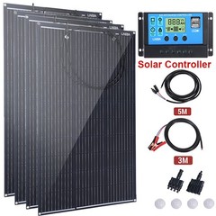 100W 200W 400W Solar Panel Mono Kit 12/24V Charging Camping Home RV Off-Grid
