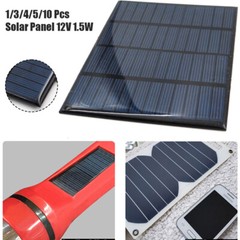 1/3/4/5/10 Pcs Polycrystalline Solar Panel Cell 12V 1.5W DIY LED Garden Lights
