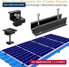 Solar Panel Mounting Brackets for Roof, Aluminum Solar Rails, Black | Sola