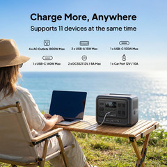 Elite 100 V2 Portable Power Station, 1024Wh LFP Battery Backup W/ 4 1800W AC Por