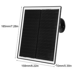 6W Solar Power Source 5V Type C for Wireless Camera IP65 Waterproof Solar Panel