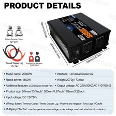 20000W Solar Emergency Power Supply | 500W Panel + 100A Controller + Inverter