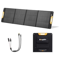 BougeRV Portable Solar Panel, Fiberglass Solar Charger, Up to 25% 200W