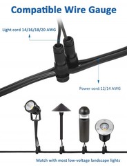 Landscape Lighting Connectors Fastlock Waterproof 12-14 Gauge Wire 8 Pack