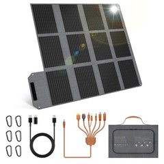 MHPOWOS 120W Solar Panel Blanket Portable Solar Suitcase Foldable Solar Panel