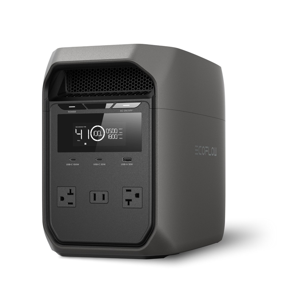 ECOFLOW Solar Generator DELTA 3 Classical Dark 1000, 1024Wh LiFePO4 Battery Port