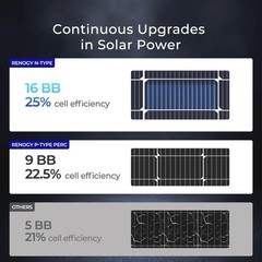 Panel 100 Watt 12 Volt Monocrystalline RV Marine RNG-100D-SS Solar Renogy Module