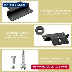 4PCS Solar Panel Z Brackets for RV Roof, Solar Mounting Bracket,Black | Al