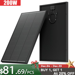 200W Solar Panel 12V Battery Charge RV Car Marine Home Off-Grid Charger Rooftop