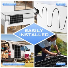 150W 300W 450W 600W Flexible Portable Solar Panel PV RV Rooftop Cabin Boat Home