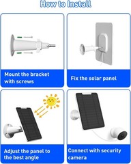 Premium Solar Panel Google Nest Camera 5W Camera Solar Panel Power Google Nest