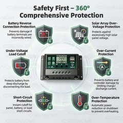 Grennova 1400W True Watt Solar Kit 60A MPPT 12/24V Inverter Outdoor Emergency