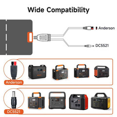 21.26 In. 200W Portable Solar Panel for Power Station IP67 Water Foldable Solar