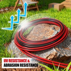 100FT 10AWG Red Solar Panel Extension Cable PV Wire Waterproof Solar Connectors