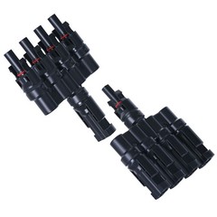 Solar Panel Connectors T Branch Cable Splitter Coupler 4 Way Parallel Connection