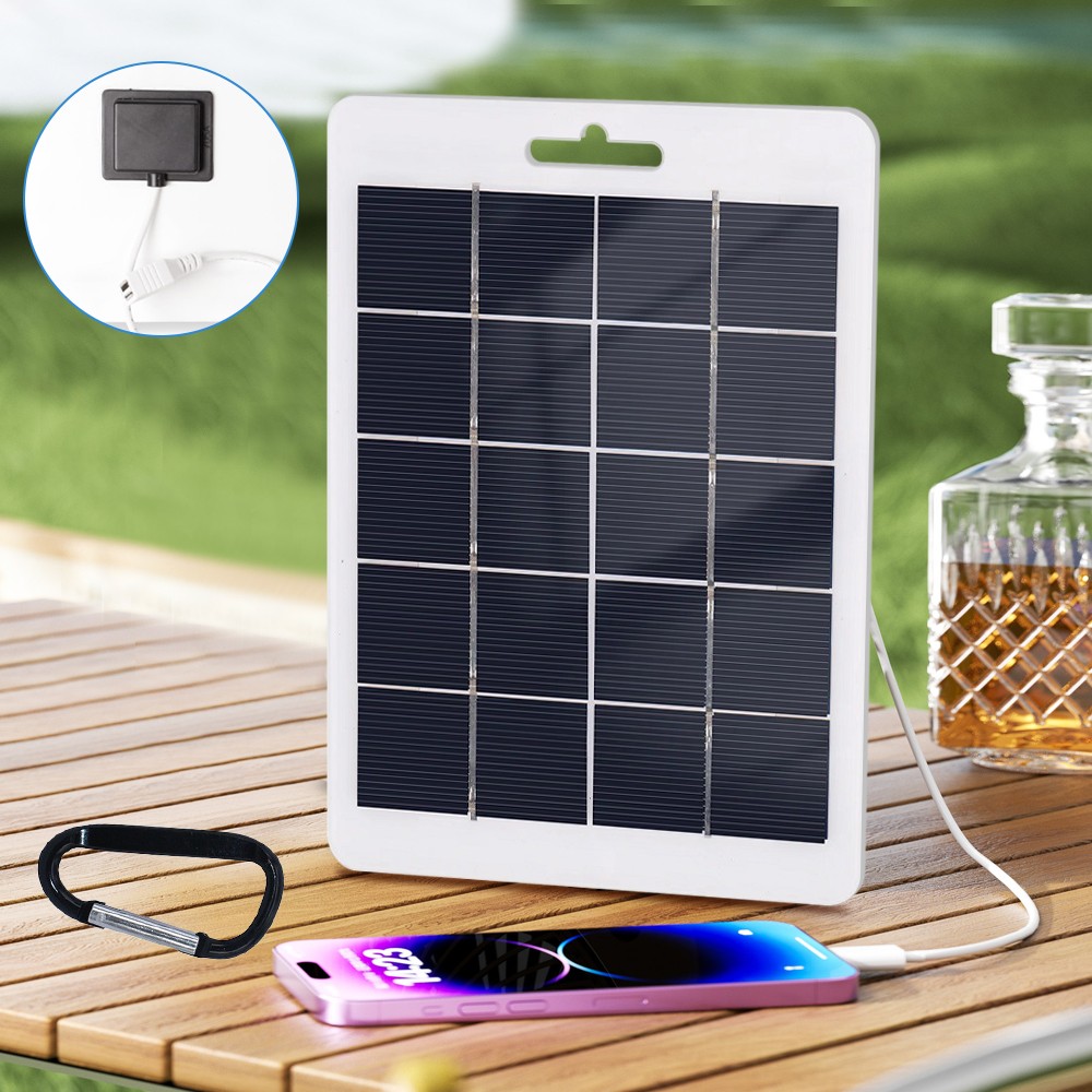 5W Portable Solar Panel Power USB Maintainer Outdoor Battery Cell Phone Charger