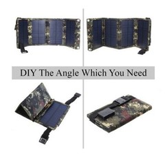 15W Foldable Solar Panel Phone Battery Charger for Car RV Marine ATV Camping​