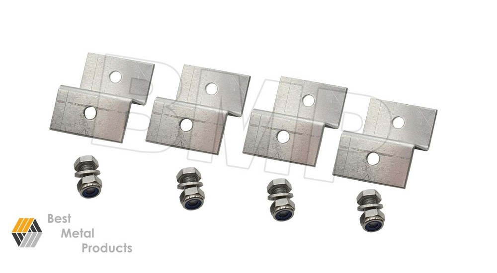 (12) Solar Panel Z-Bracket Mount Mounting Set RV Boat Flat Roof Wall Aluminum