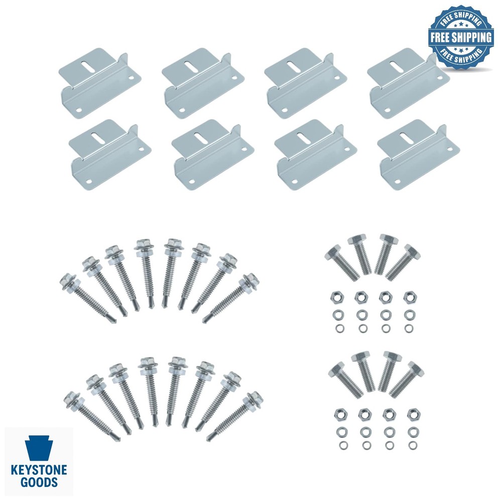 2 Sets Aluminum Solar Panel Z Brackets for RVs, Boats & Off-Grid Systems