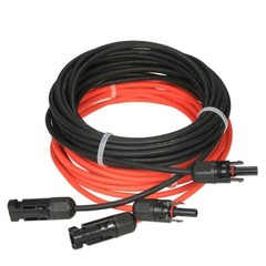 1 Pair Black+Red Solar Panel Extension Cable with Female & Male Connectors 10AWG
