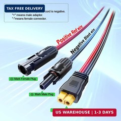 Bateria Power Solar Panel Cable for Ecoflow Anker SOLIX 12AWG 10FT/3M XT60 Solar