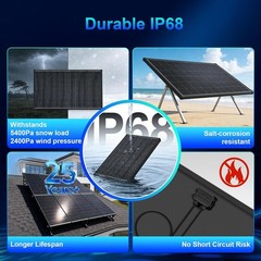 200W Solar Panel 18BB N-Type Monocrystalline 12V IP68 Waterproof