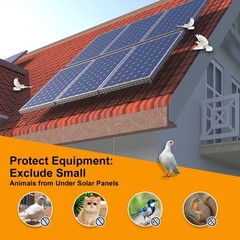 Comfality Solar Panel Bird Guard Black PVC1/2 inch 6in * 100FT Anti Bird roll…