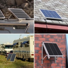 4Set Adjustable Solar Panel Tilt Mount PV Brackets for Flat Surface RV Roof Boat