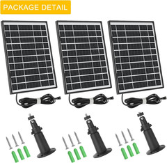 3 Pack 7W Solar Panel Compatible with Blink Outdoor 4 (4Th Gen)/ (3Rd Gen) XT3 a