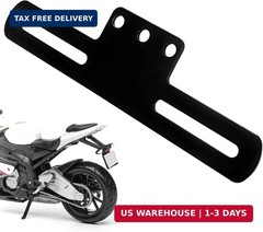 Motorcycle License Plate Holder, Heavy Duty Metal Tag Holder with Light Mount Ho