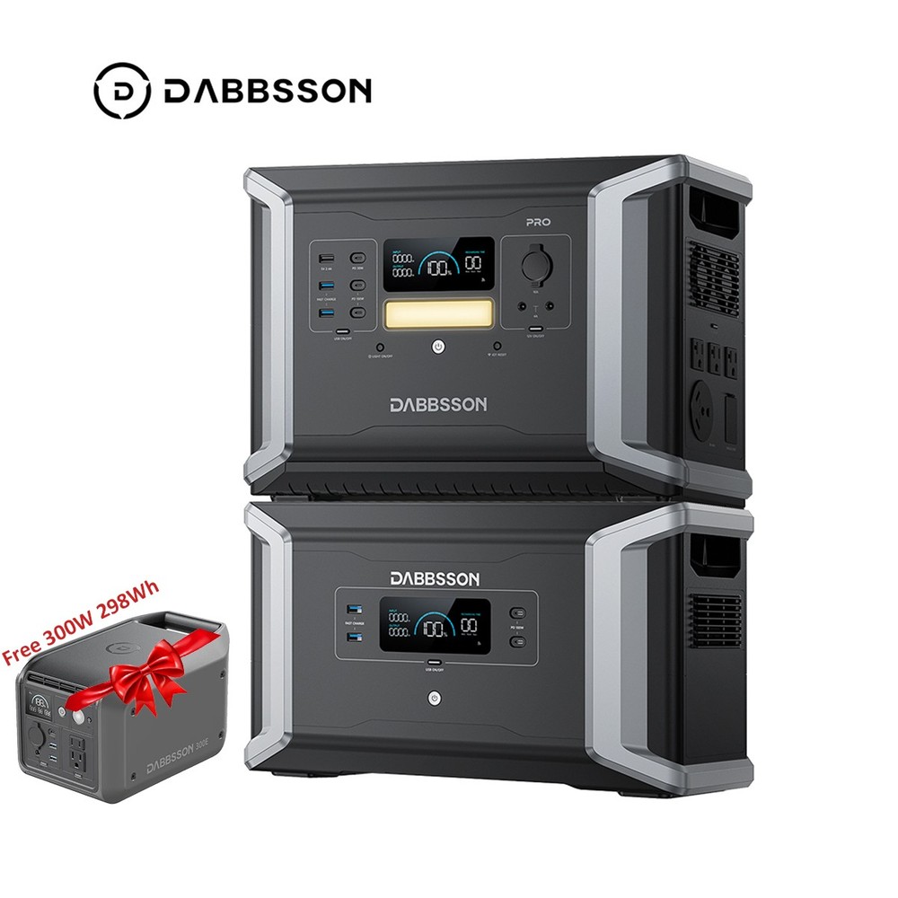 Dabbsson 4300Wh 2400W Power Station LiFePO4 w/ Expandable Battery home backup