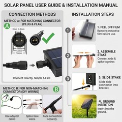 Solar Panel for Outdoor Lights 24V Solar Outlet with Remote Control