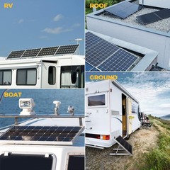 2 Pack 28in Adjustable Solar Panel Tilt Mount Brackets for Roof RV Boat Off-Grid