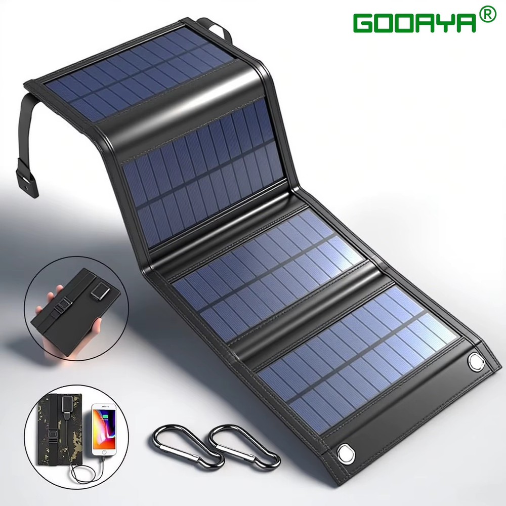 100W 20 Fold Portable Solar Panel – Solar Power Compatible Smartphone