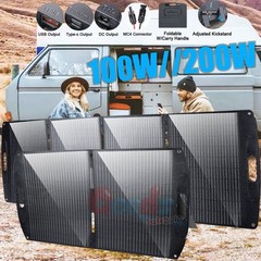 100W 200W Solar Panel 12V Folding Mono PV for RV Home Off-Grid Battery Charging