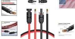 High Security 20ft Solar Cable with Free Connectors
