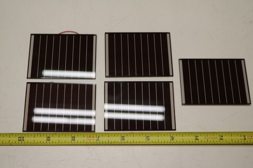 5x Pack Lot Panasonic AM-5907CAR 7.7V 229mW Amorphous Solar Panel Cell 3″ x2.25″