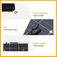 XINPUGUANG Solar Panel 12V 200W System Kit 100W Flexible Solar Panel