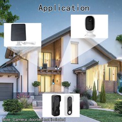 Waterproof Solar Panel Kit For Arlo Essential Spotlight Camera Doorbell Charger