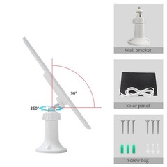 4W Solar Panel Security Camera Type C Micro Charger Rechargeable Battery