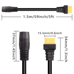 DC 8mm to XT60 Power Cable, 5Ft DC7909 7.9mm x 5.5mm Female to XT-60 Male Ada…
